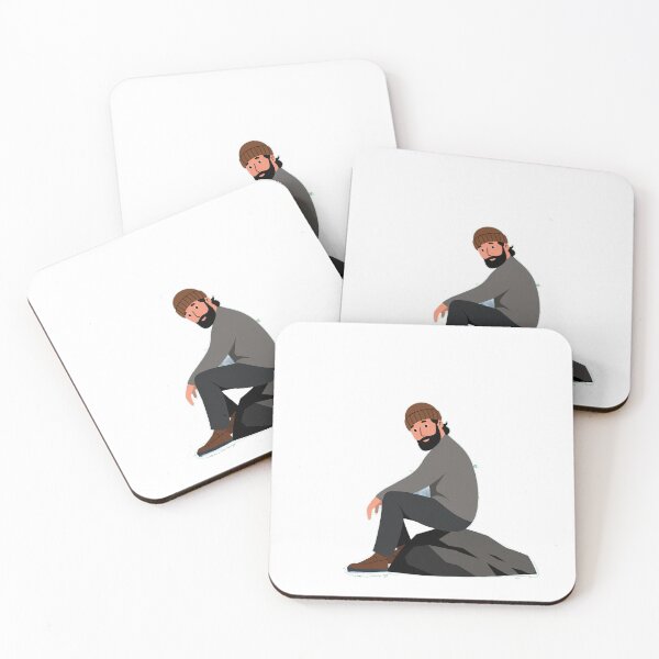 Item preview, Man Sitting on a Rock - Minimalist Illustration designed and sold by Mido-artister.