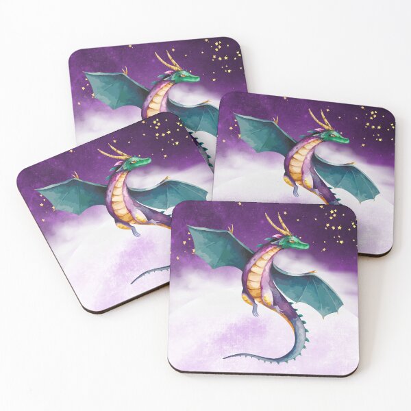 Item preview, Green Dragon with Purple Background designed and sold by Renee Koutsis.