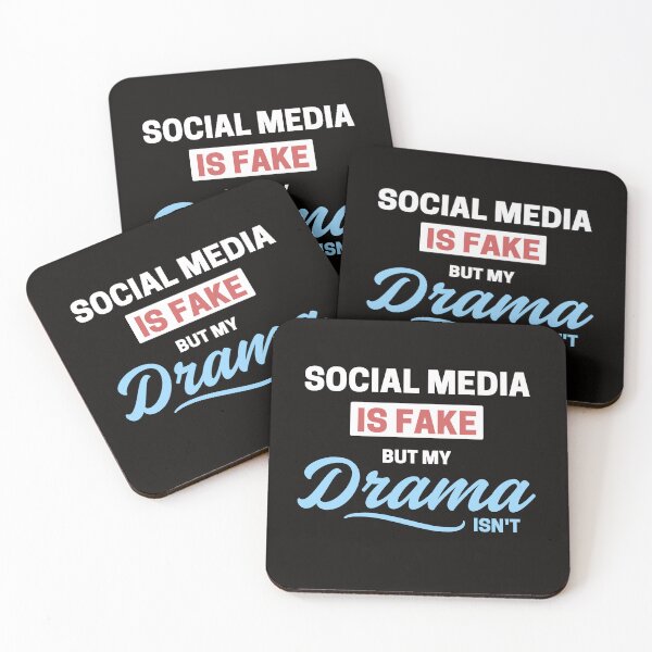Item preview, Social Media Is Fake, But My Drama Isn’t – A Bold Statement for the Real You designed and sold by DesignDazzles.