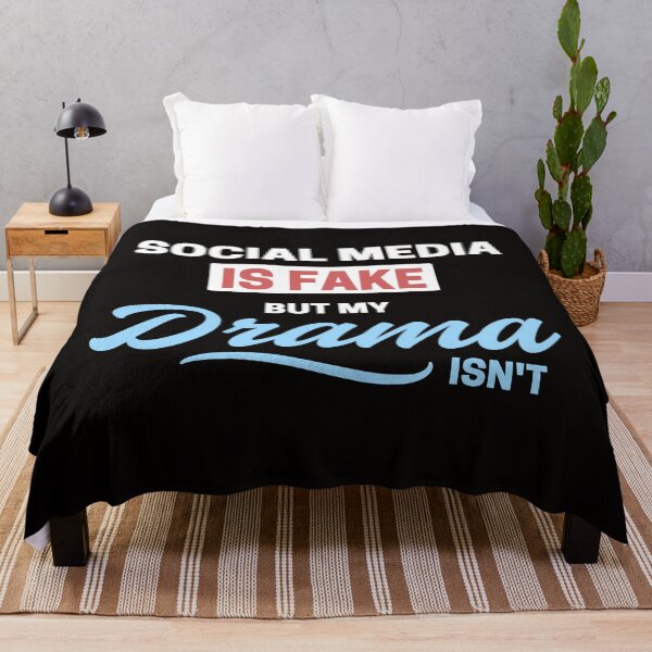 Item preview, Social Media Is Fake, But My Drama Isn’t – A Bold Statement for the Real You designed and sold by DesignDazzles.