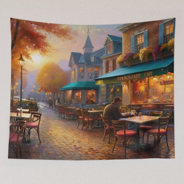Item preview, Charming Café on an Autumn Lane designed and sold by BlareBlare.