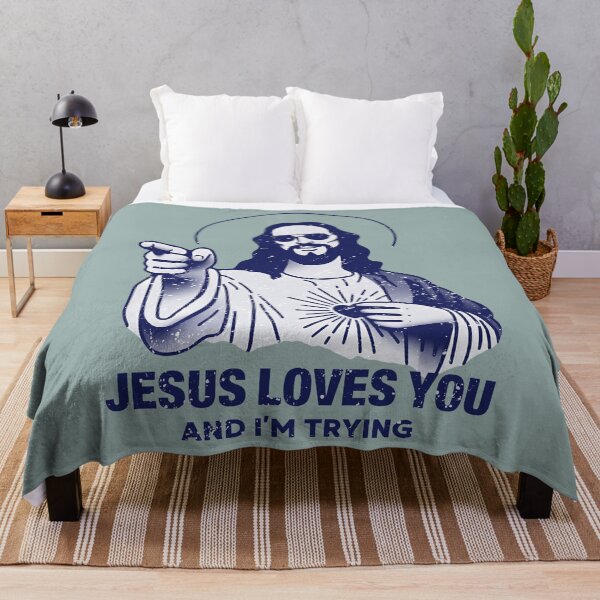 Item preview, Jesus Loves You And I'm Trying designed and sold by HowToCanadian.