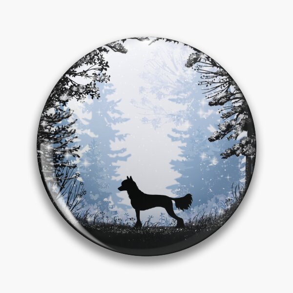 Item preview, “First Snow” Chinese Crested (Hairless) designed and sold by Spinyflowerart.
