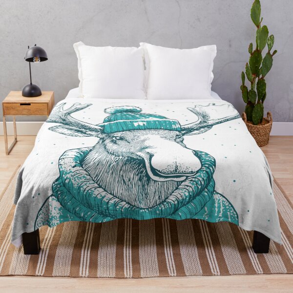 Item preview, Cozy Winter Moose in a Sweater designed and sold by Mihush.