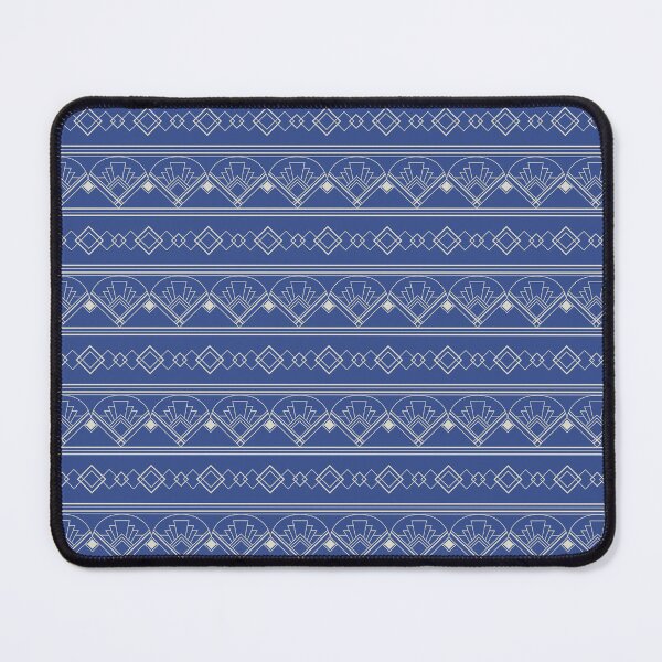 Item preview, Art Deco Pattern 08 - Off-White on Prussian Blue designed and sold by elektronen.