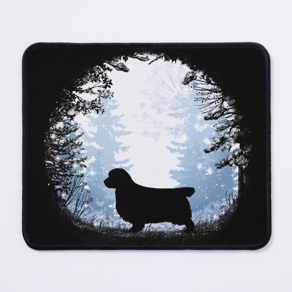 Item preview, “First Snow” Clumber Spaniel designed and sold by Spinyflowerart.