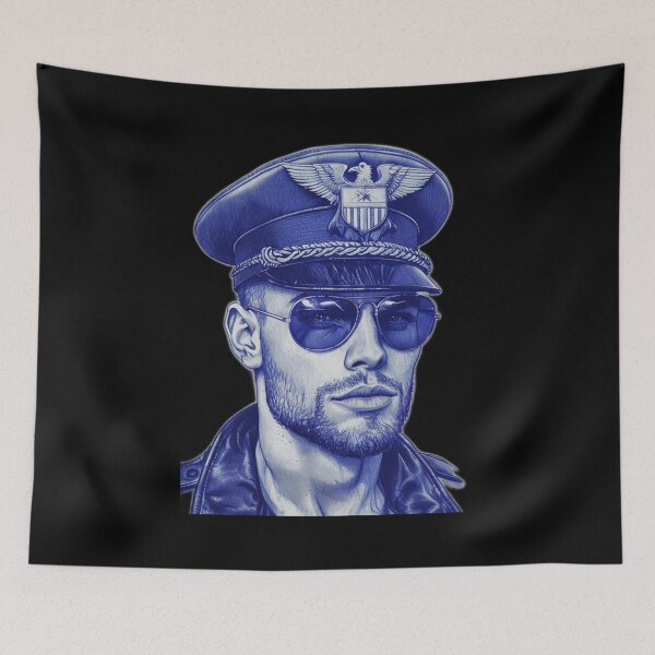 Item preview, Gay Leather Heat Military Daddy Leder Pride Graphic Design designed and sold by ItsAKinkThing.