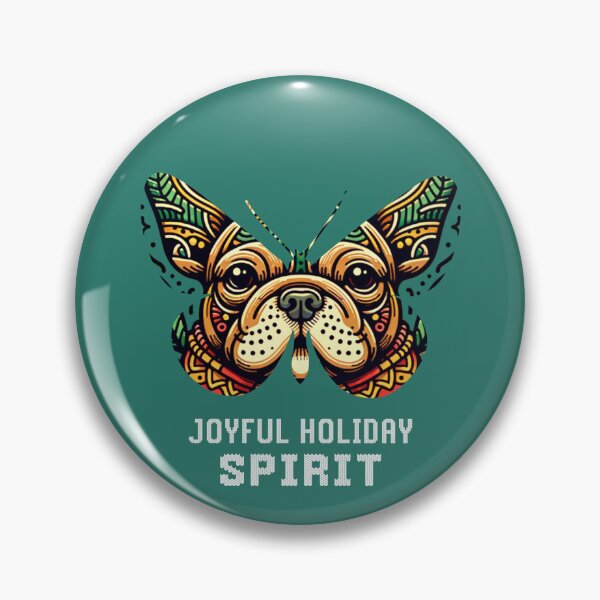 Item preview, Joyful holiday spirit, for French bulldog lover, Christmas and new year gift designed and sold by DekoDesignsHub.
