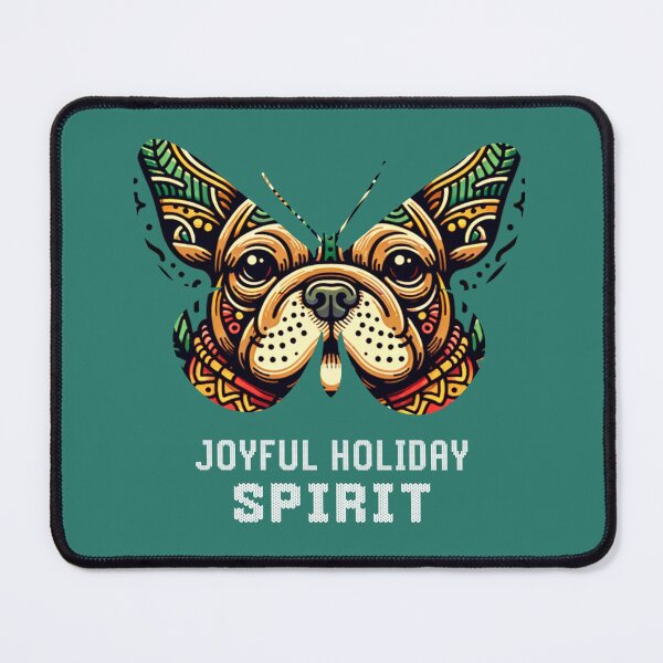 Item preview, Joyful holiday spirit, for French bulldog lover, Christmas and new year gift designed and sold by DekoDesignsHub.