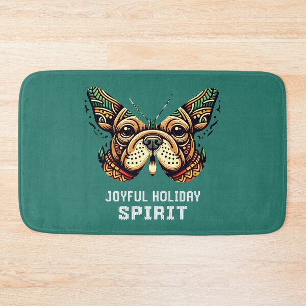 Item preview, Joyful holiday spirit, for French bulldog lover, Christmas and new year gift designed and sold by DekoDesignsHub.
