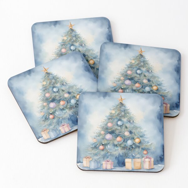 Item preview, BlueTrees , Christmas Tree Farm, Christmas Tree Path, Cute Winter Christams Happy Holidays designed and sold by KolorellaS.