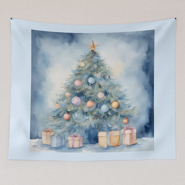 Item preview, BlueTrees , Christmas Tree Farm, Christmas Tree Path, Cute Winter Christams Happy Holidays designed and sold by KolorellaS.