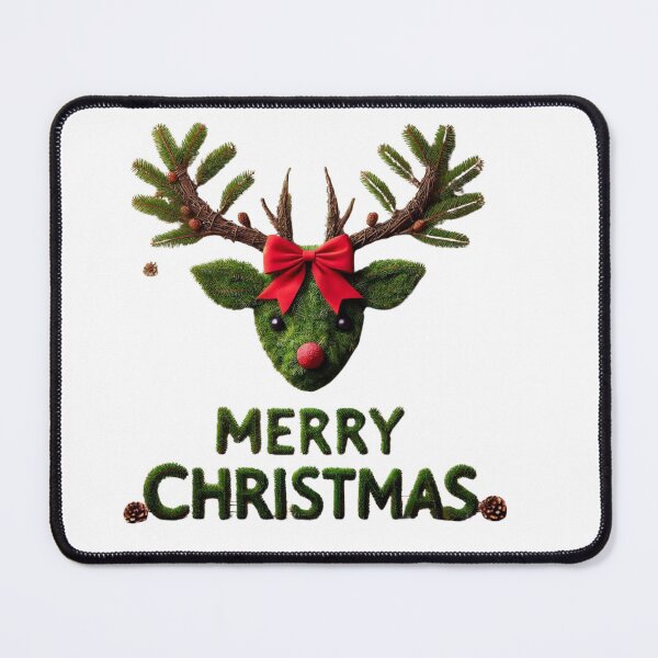 Item preview, Unique Cheerful Graphic of Christmas Characters Made of Spruce Twigs | Festive Holiday Art designed and sold by MiszungART.
