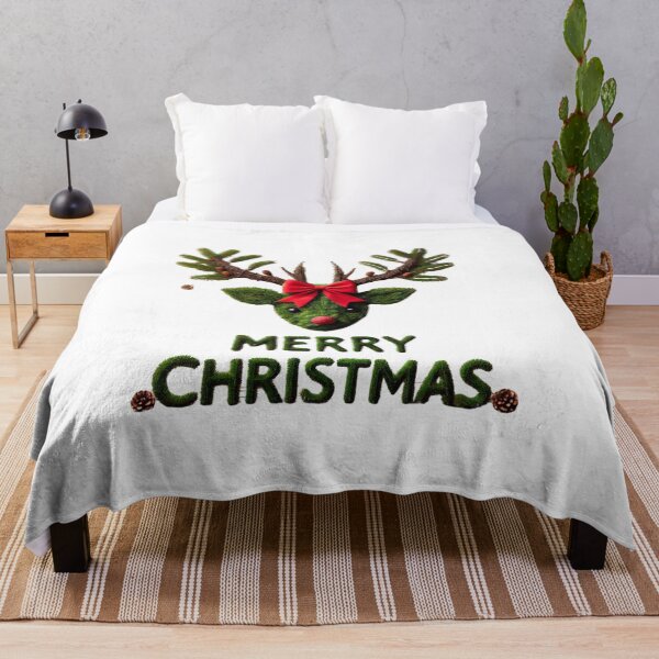 Item preview, Unique Cheerful Graphic of Christmas Characters Made of Spruce Twigs | Festive Holiday Art designed and sold by MiszungART.