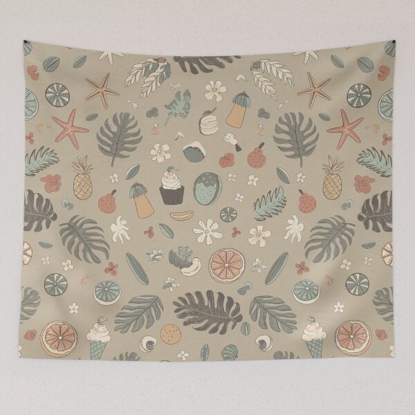 Item preview, Summer Vibes Botanical Print designed and sold by Furbulous Faces.