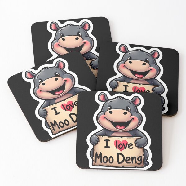 Item preview, Happy Baby Hippo – I Love Moo Deng designed and sold by ArtCreator2023.