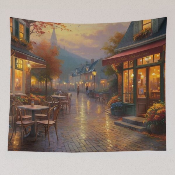 Item preview, Serene Street Café in Autumn Splendor designed and sold by BlareBlare.