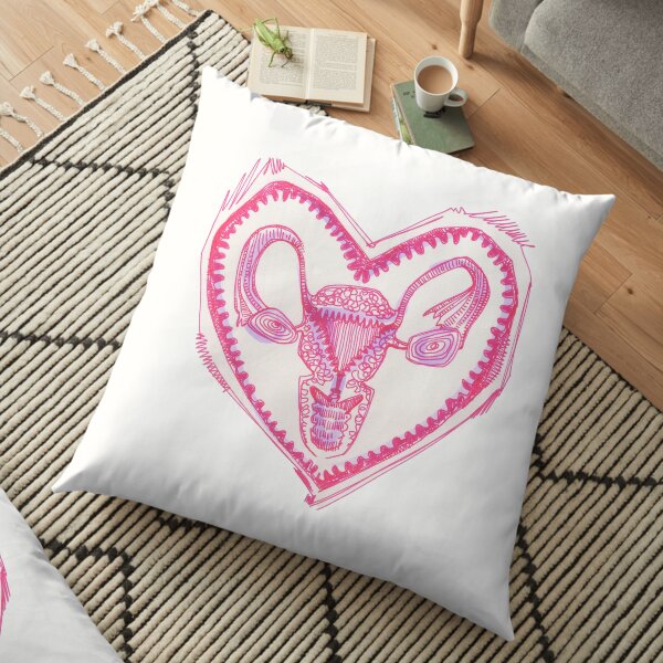 Uterus Drawing - 2016 Floor Pillow