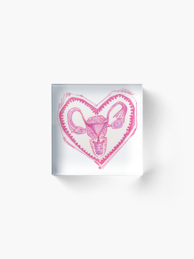 Alternate view of Uterus Drawing - 2016 Acrylic Block