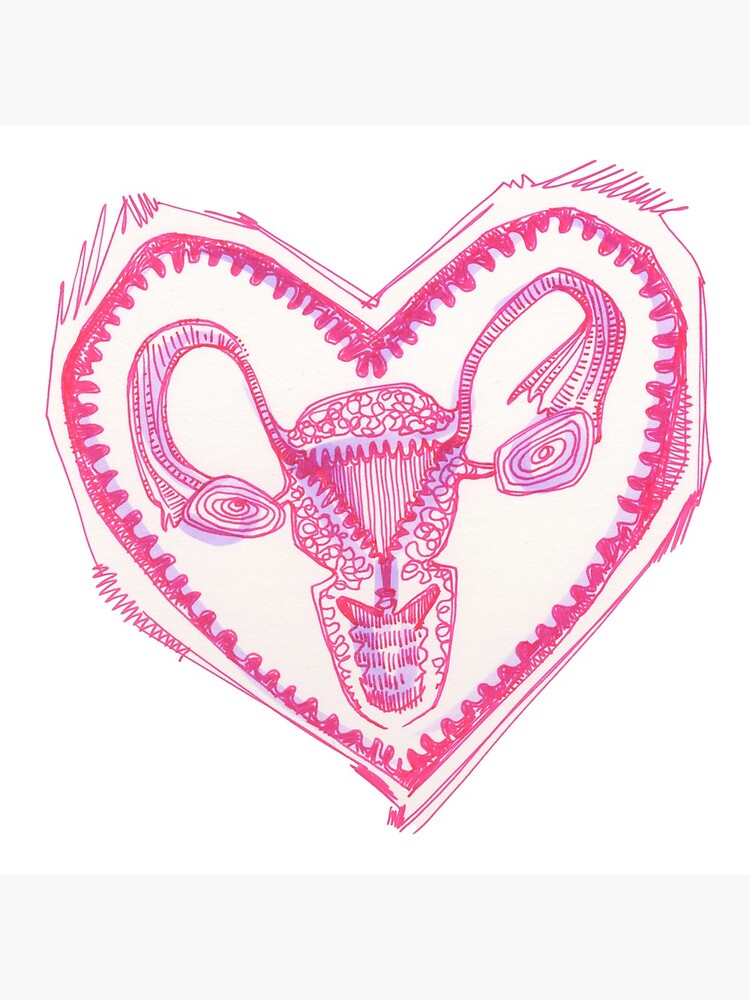 Uterus Drawing - 2016 by gwennpaints