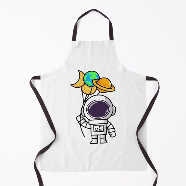 Item preview, Cute astronauts cartoon wearing spacesuit Holding the world and planets balloon designed and sold by NoeySmiley55.