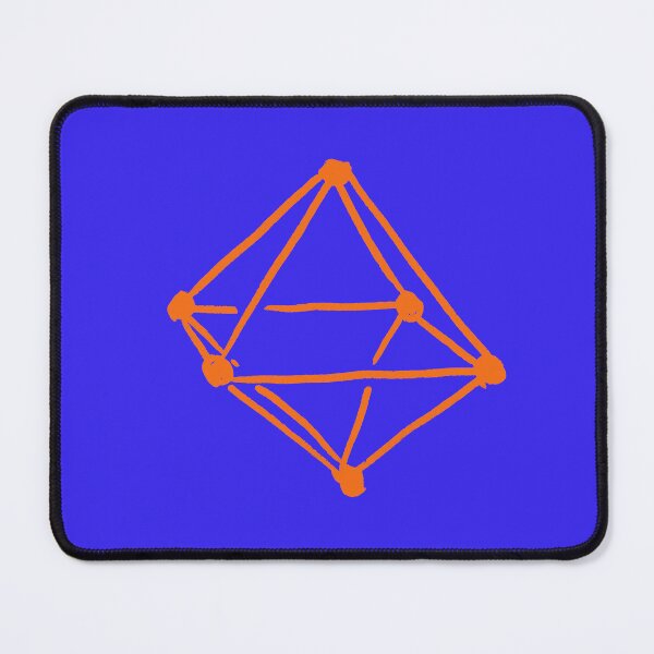 Item preview, Orange Octahedron on Blue designed and sold by MagentaTwilight.