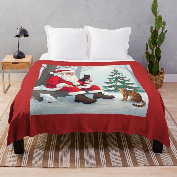 Item preview, Santa Claus and Cats designed and sold by JoyPhotoArt.