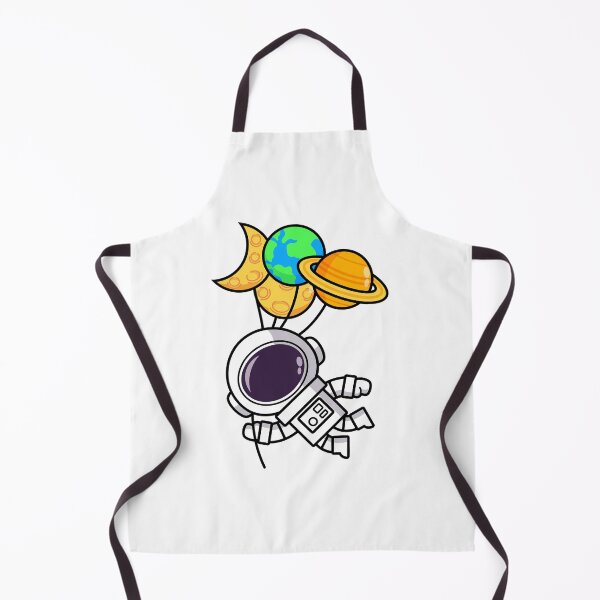 Item preview, Cute astronauts cartoon wearing spacesuit Holding the world and planets balloon designed and sold by NoeySmiley55.