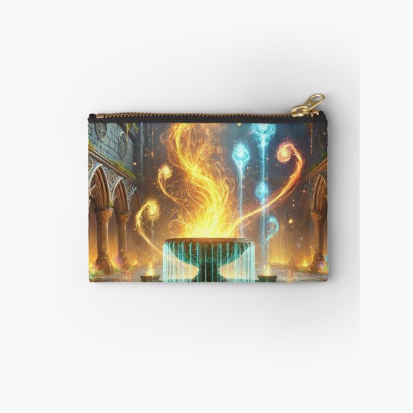 Item preview, Enchanted Elemental Fountain with Glowing Fire and Water designed and sold by TeslaSt0re.