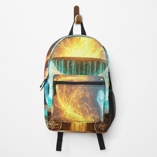 Item preview, Enchanted Elemental Fountain with Glowing Fire and Water designed and sold by TeslaSt0re.