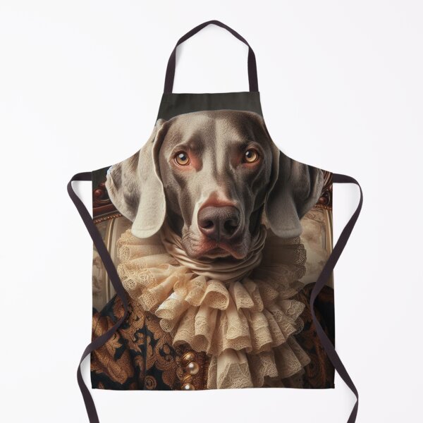 Aperçu de l'œuvre Art vintage Renaissance Weimaraner - Décoration murale élégante avec portrait d'animal de compagnie - Cadeau pour amoureux des chiens de style antique pour la maison créée et vendue par WeimTrails.