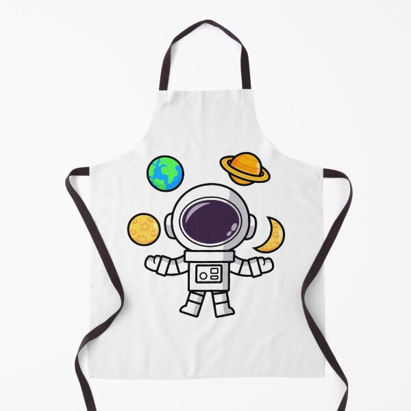 Item preview, Cute astronauts cartoon wearing spacesuit Holding the world and planets balloon designed and sold by NoeySmiley55.