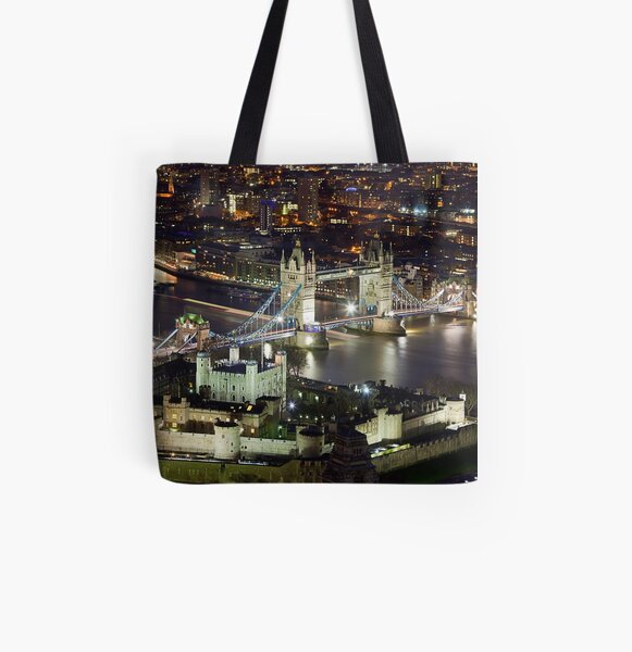 London at Night All Over Print Tote Bag