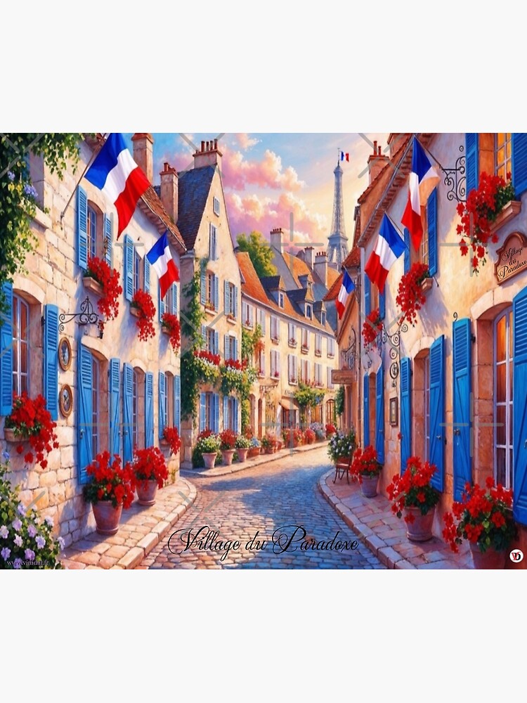 Aperçu 3 sur 3. Poster avec l'œuvre Village du Paradoxe. créée et vendue par Vinidal.