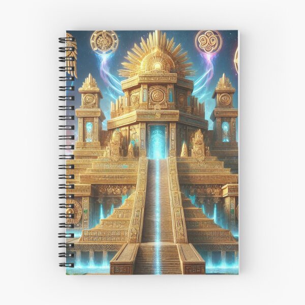 Item preview, Golden Temple of Light with Mystical Symbols designed and sold by TeslaSt0re.