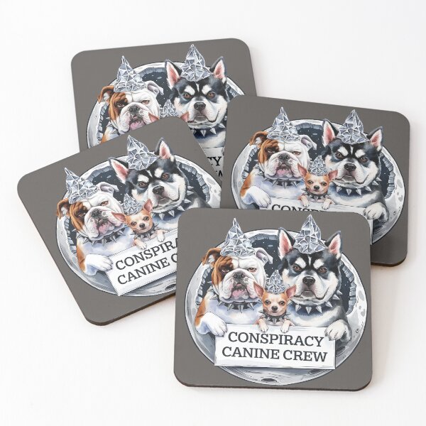 Item preview, Conspiracy Canine Crew - Bulldog, Malamute, Chihuahua Dogs - Funny designed and sold by Conspiracy Crew.