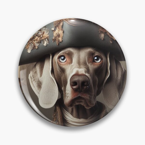 Item preview, Lienzo decorativo para pared con un Weimaraner con atuendo barroco: regalo de inspiración vintage para amantes de los perros y entusiastas del arte designed and sold by WeimTrails.