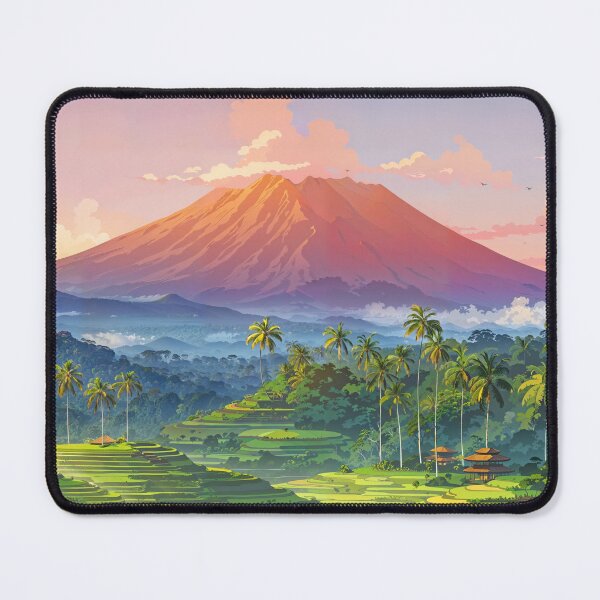 Item preview, Agung Mountain designed and sold by WanderlustArtsy.
