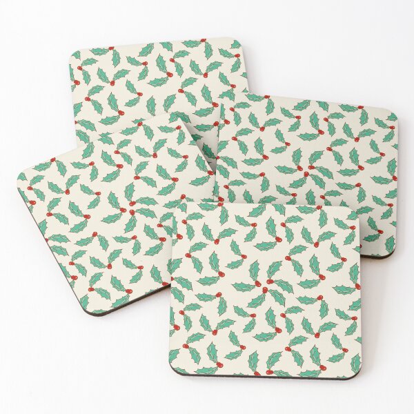 Item preview, Christmas holy leaf botanical pattern designed and sold by Bonheurem.