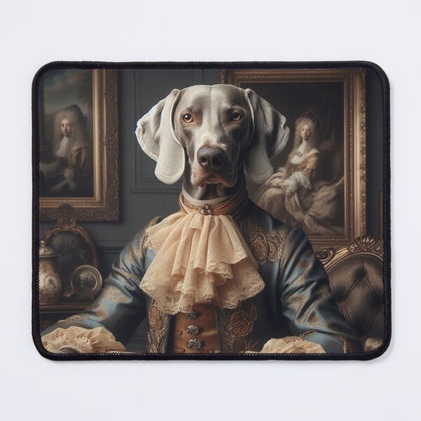 Item preview, Aristocratic Weimaraner Art - Elegant Noble Dog Reading Portrait designed and sold by WeimTrails.