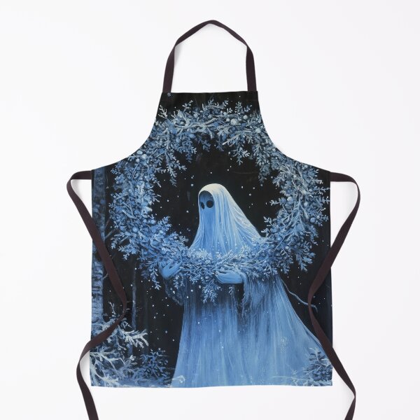 Item preview, Ethereal Ghost in a Frosted Forest holding a Christma Wreath designed and sold by LonesomeKnight.