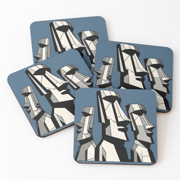 Item preview, Polygonal Moais designed and sold by Nurduak.