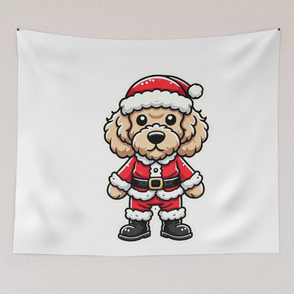 Item preview, Christmas Maltipoo Sports Fashion Couture Baggy Santa Clause designed and sold by The Art of Kkatarynka.