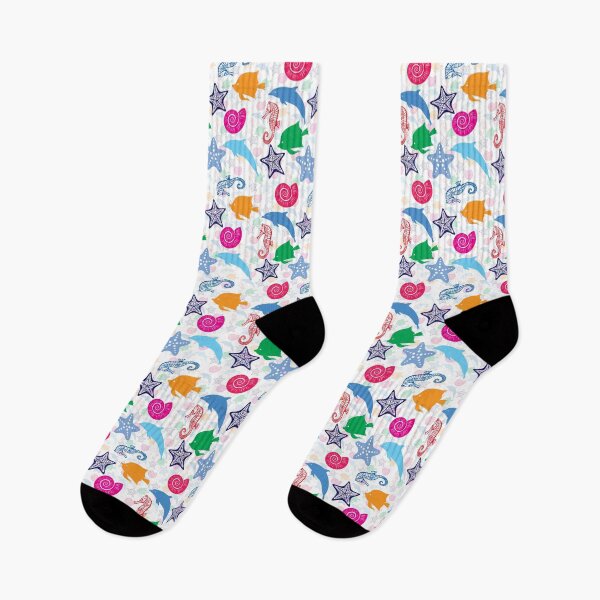 Item preview, Colorful Sea Animals Illustration Pattern designed and sold by PatternTitan.