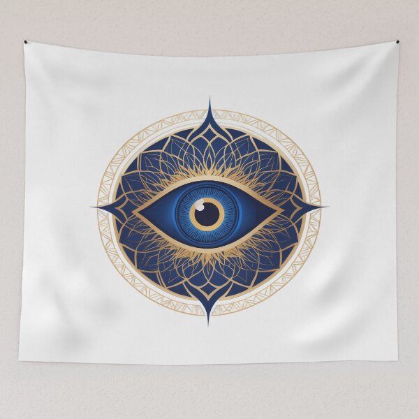 Item preview, Minimalist Evil Eye Mandala designed and sold by subhamkapoor.