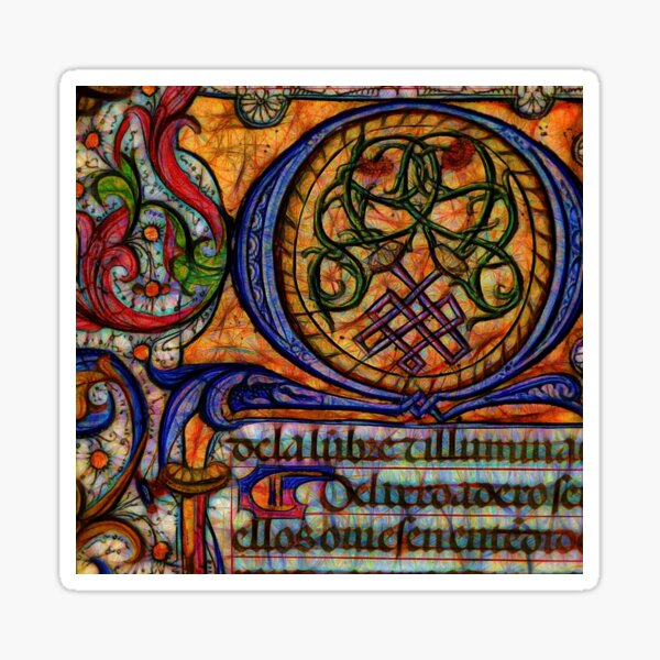 Medieval Manuscript Detail Sticker