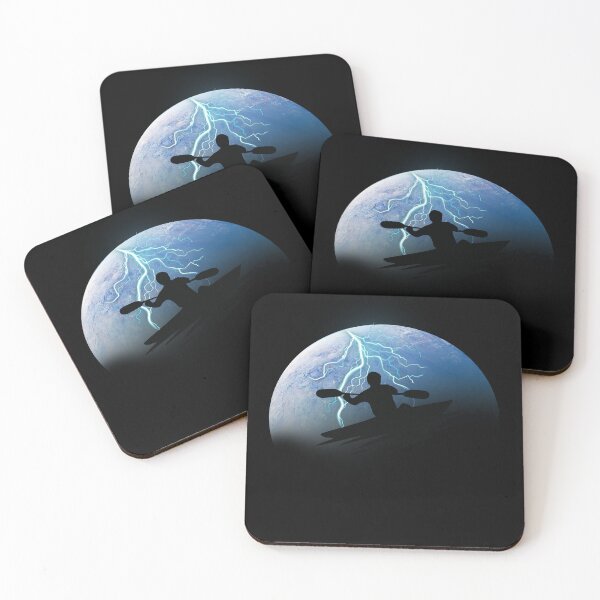 Item preview, Kayak Dreams in Lunar Glow.Paddling on the Moon. designed and sold by JAGA-ALIME.
