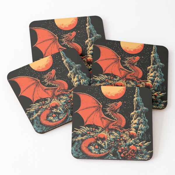 Item preview, Christmas Dragon and the Festive Tree by Night designed and sold by LonesomeKnight.