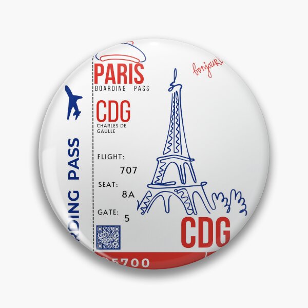 Item preview, Tarjeta de embarque de París Torre Eiffel azul estilizada designed and sold by InkWhirl.