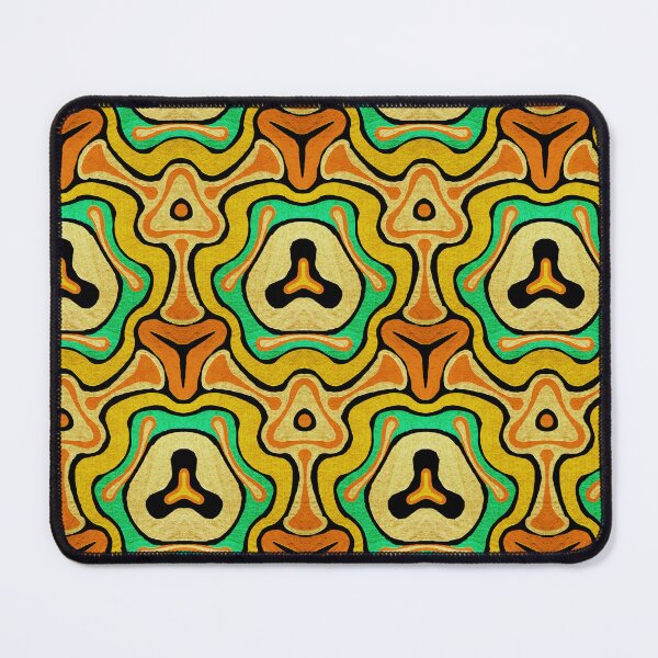 Item preview, Hand drawn repeat pattern. Orange, green, gold effect. designed and sold by Shoot-The-Moon.